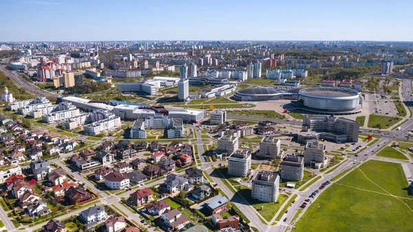 Drozdy Bölgesinin Yüksekliğinden Minsk Spor Kompleksi Minsk Arena Dan Bakın — Stok fotoğraf