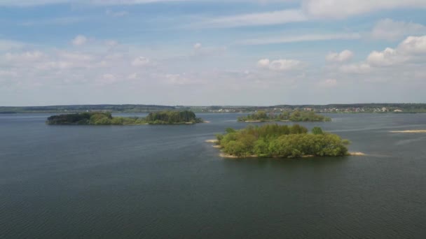 Zaslavskoe reservoir eller Minsk Hav nær byen Minsk. Hviderusland – Stock-video