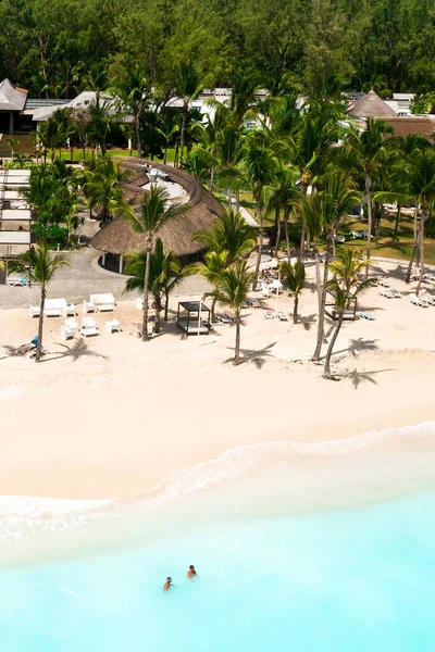 Utsikt Från Höjden Stranden Indiska Oceanen Mauritius — Stockfoto