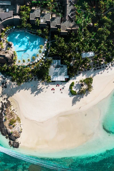 Utsikt Från Höjden Den Östra Kusten Mauritius Flyger Över Den — Stockfoto