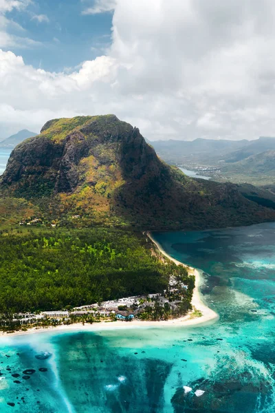 Fågelperspektiv Morne Brabant Mauritius — Stockfoto