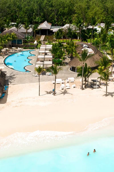 Utsikt Från Höjden Stranden Indiska Oceanen Mauritius — Stockfoto