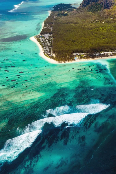 Коралловый Риф Острове Маврикий Штормовое Облако — стоковое фото