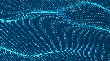 Teknoloji geçmişi. Bal peteği konsepti. Büyük veri. Birbirine bağlı noktalar ve çizgiler olan altıgen uzay. 3d oluşturma