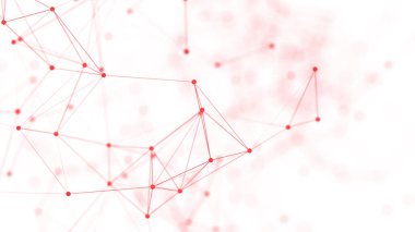 Soyut dijital iletişim noktaları. Teknolojik geçmiş. Ağ bağlantısı yapısı. Renkli pleksus etkisi. 3B görüntüleme