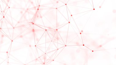 Soyut dijital bağlantı noktaları. Teknoloji geçmişi. Ağ bağlantısı yapısı. Pleksus etkisi. 3d