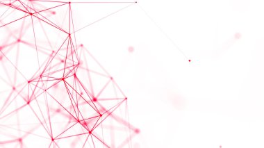 Soyut dijital bağlantı noktaları. Teknoloji geçmişi. Ağ bağlantısı yapısı. Pleksus etkisi. 3d