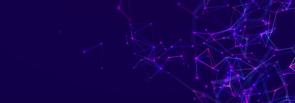 Polygonal background with dots and lines. Network connection structure. Science and technology. 3d rendering