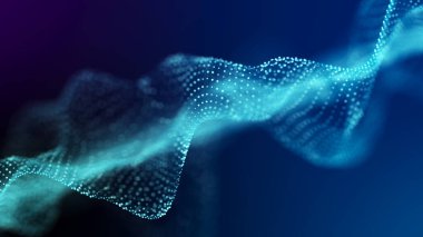 Noktalı ve çizgili çokgen arkaplan. Ağ bağlantısı yapısı. Bilim ve teknoloji. 3d oluşturma