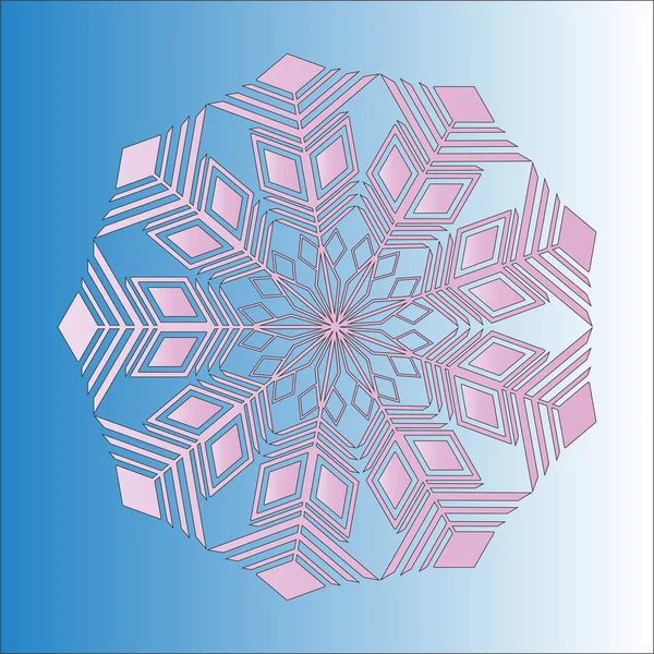 冬のための雪片デザイン クリスマスデザインの背景ベクトル 冬の雪片 ベクターイラスト — ストック写真