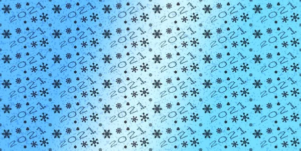 New Year\'s pattern. New Year\'s pattern. Group of snowflakes as numbers 2021.