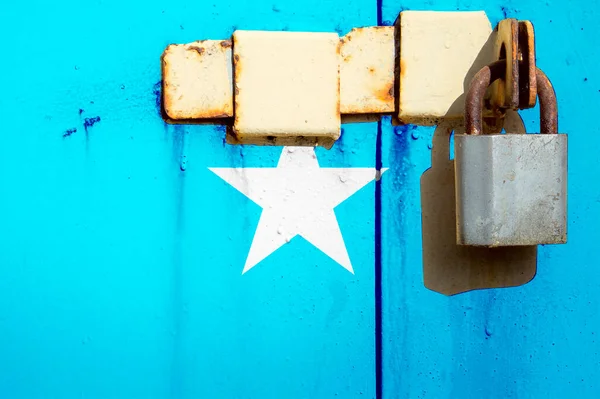 Somalia Flagga Konsistens Mall Coronavirus Pandemi Länder Kan Stängas Lås — Stockfoto