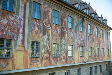 Bamberg, Bavyera, Almanya - 16.10.2016: Eski şehrin belediye binası