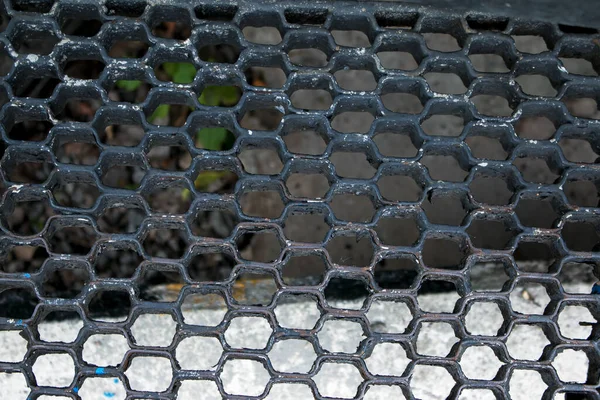 Metal Grid Texture Rusty Metal Mesh Background Cells — Stock Photo, Image