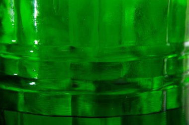 Yeşil arka plan. Gıda sıvıları için Clos-up yeşil konteyner.