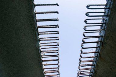 Otoyol inşaatı. İnşaat viyadük alanı.