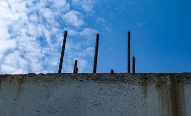 Otoyol inşaatı. İnşaat viyadük alanı.