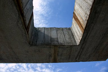 Otoyol inşaatı. İnşaat viyadük alanı.