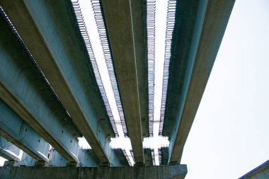 Otoyol inşaatı. İnşaat viyadük alanı.