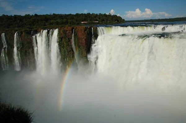 Iguazu Falls Ett Naturens Sju Nya Underverk Unescos Världsarvslista Utsikt — Stockfoto