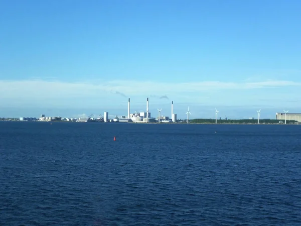 Offshore Windturbinepark Noordzee Uitzicht Vanaf Zee — Stockfoto