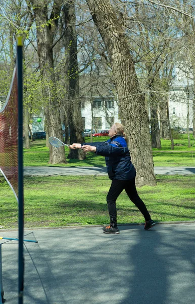 Dnepropetrovsk Ucrania 2021 Grupo Personas Mayores Que Hacen Gimnasia Para —  Fotos de Stock