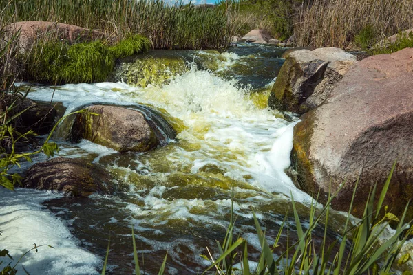 Las Aguas Murmurantes Cascada Tokovsky Ucrania Esta Única Cascada Estepa — Foto de Stock