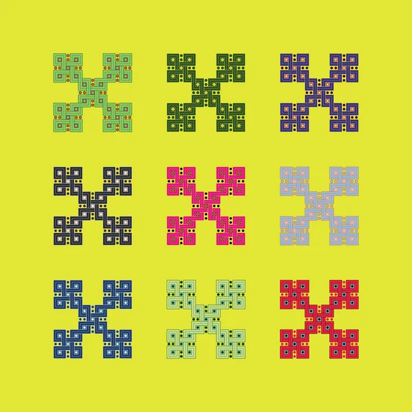 Conjunto Patrones Geométricos Abstractos Fondos Diseño Bauhaus — Foto de Stock