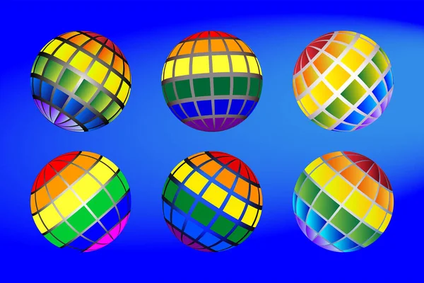 Set Globes Painted Colors Lgbt Community Flag Gay Lesbian Bisexual — Stock Photo, Image