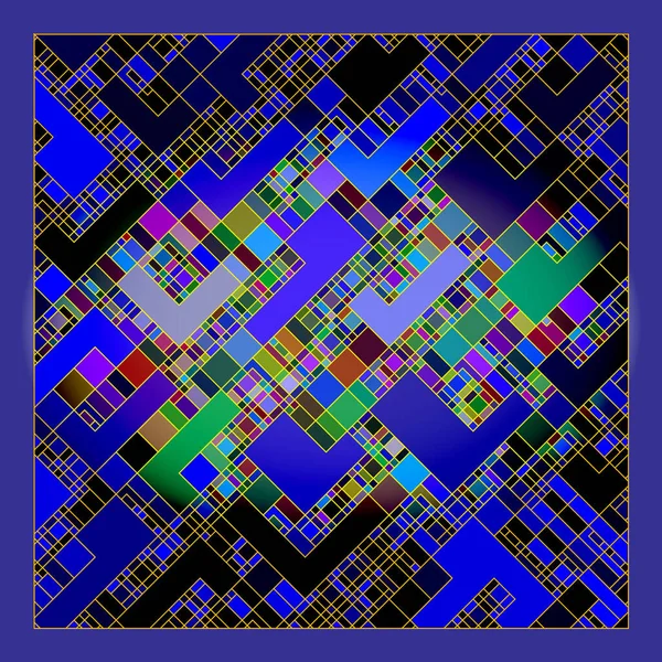 Abstrakter Hintergrund Geometrische Formen Rauten Quadrate Rechtecke Sind Miteinander Verflochten — Stockfoto