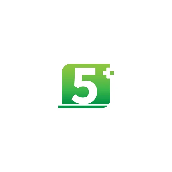 Nummer Logo Icoon Met Medisch Kruis Ontwerp Vector — Stockvector