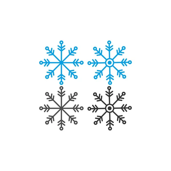 Weihnachtsschmuck Form Von Schneeflocken Ikone Illustration — Stockvektor
