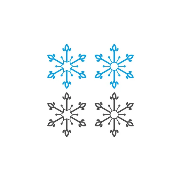 Świąteczne Ozdoby Kształcie Ikony Płatków Śniegu Ilustracja — Wektor stockowy