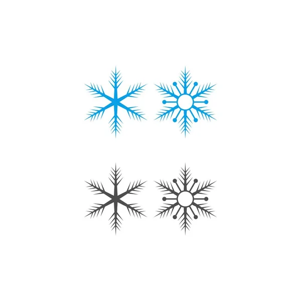 Adornos Navidad Forma Copos Nieve Icono Ilustración — Vector de stock