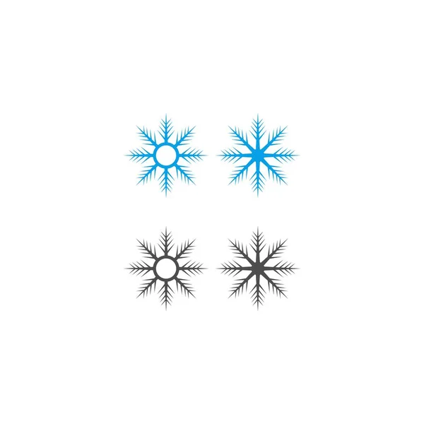 Adornos Navidad Forma Copos Nieve Icono Ilustración — Vector de stock