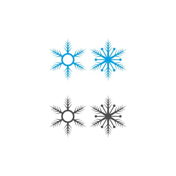 Adornos Navidad Forma Copos Nieve Icono Ilustración — Vector de stock