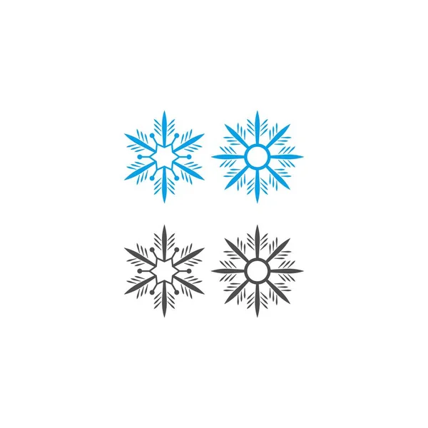 Julprydnader Formade Som Snöflingor Ikon Illustration — Stock vektor