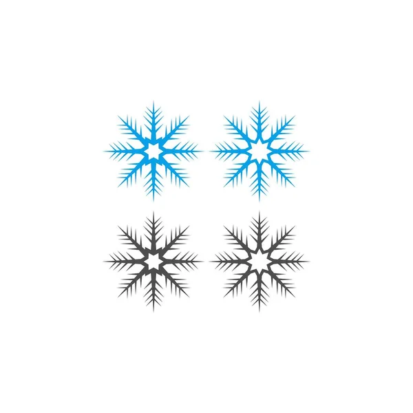 Adornos Navidad Forma Copos Nieve Icono Ilustración — Vector de stock