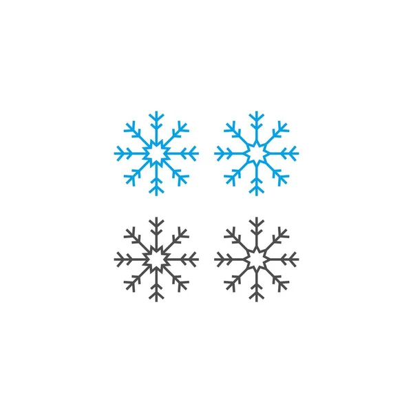雪の結晶のアイコンイラストのような形のクリスマスオーナメント — ストックベクタ