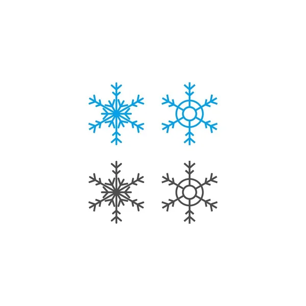 Weihnachtsschmuck Form Von Schneeflocken Ikone Illustration — Stockvektor