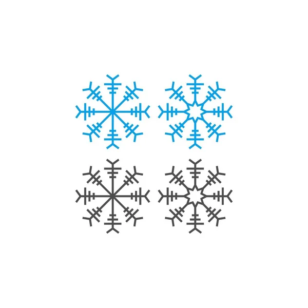 Kerst Ornamenten Vorm Van Sneeuwvlokken Pictogram Illustratie — Stockvector