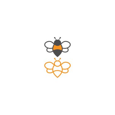 Arı logosu yaratıcı tasarım çizimi