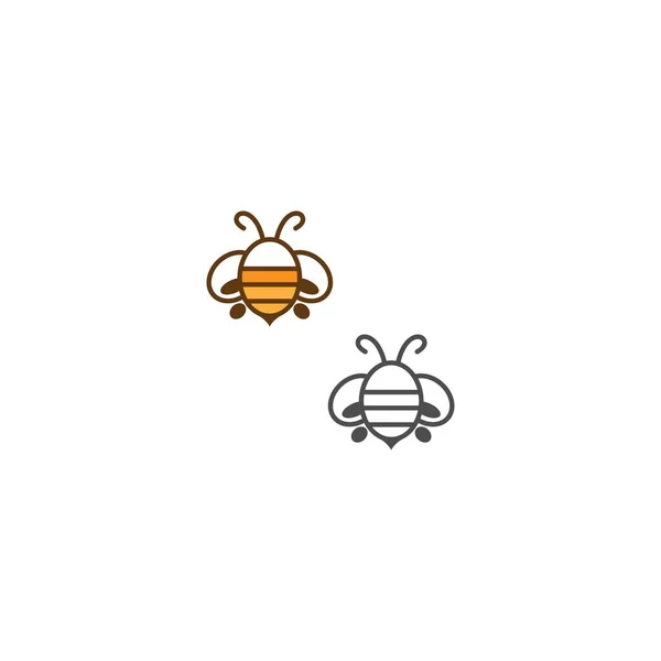 Bee Logo Pictogram Creatief Ontwerp Illustratie — Stockvector