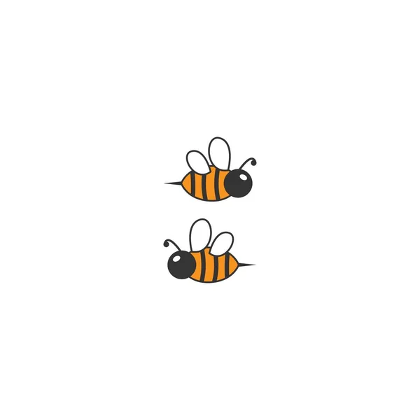 Icône Logo Abeille Illustration Conception Créative — Image vectorielle