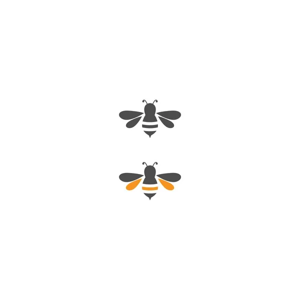 Icône Logo Abeille Illustration Conception Créative — Image vectorielle