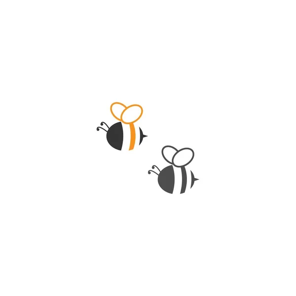 Icône Logo Abeille Illustration Conception Créative — Image vectorielle