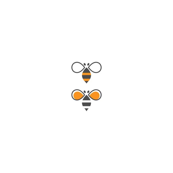 Bee Logo Pictogram Creatief Ontwerp Illustratie — Stockvector