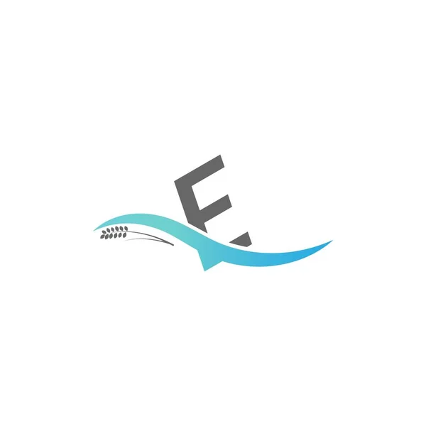 Логотип Піктограми Літери Падає Воду Ілюстрація — стоковий вектор