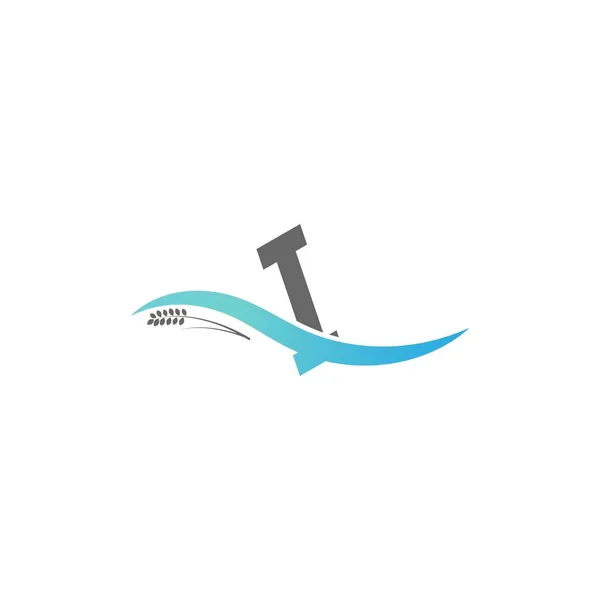 Icono Logotipo Carta Caigo Ilustración Del Agua — Vector de stock