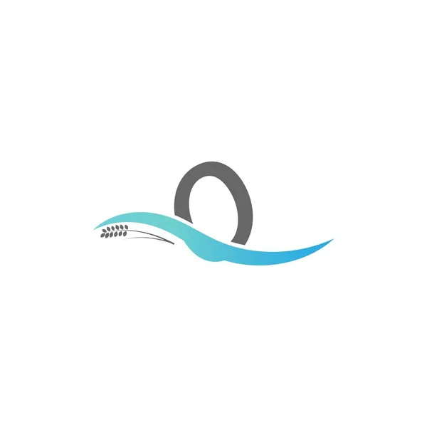 Icono Logotipo Letra Gota Ilustración Del Agua — Vector de stock
